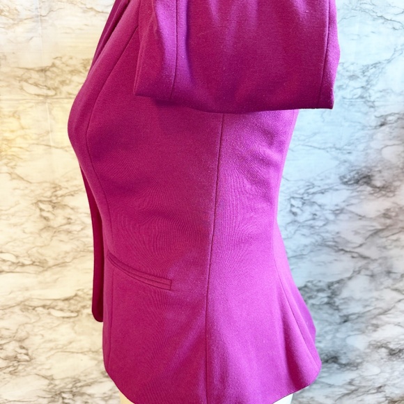 NY Collection Magenta Peplum Blazer - Picture 8 of 9